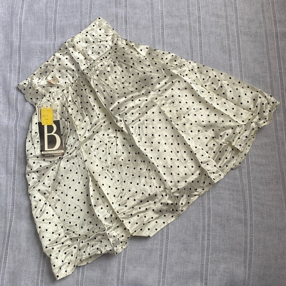 B’way Jrs. NWT vintage 80s polka dot mini skirt.